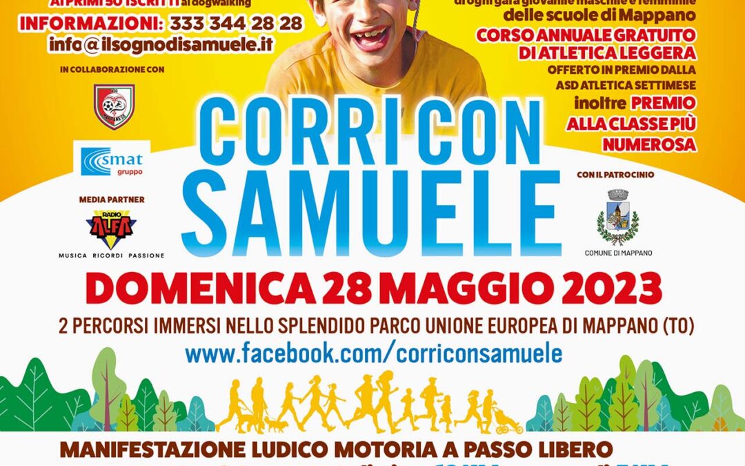 Corri con Samuele 2023 – SAVE THE DATE